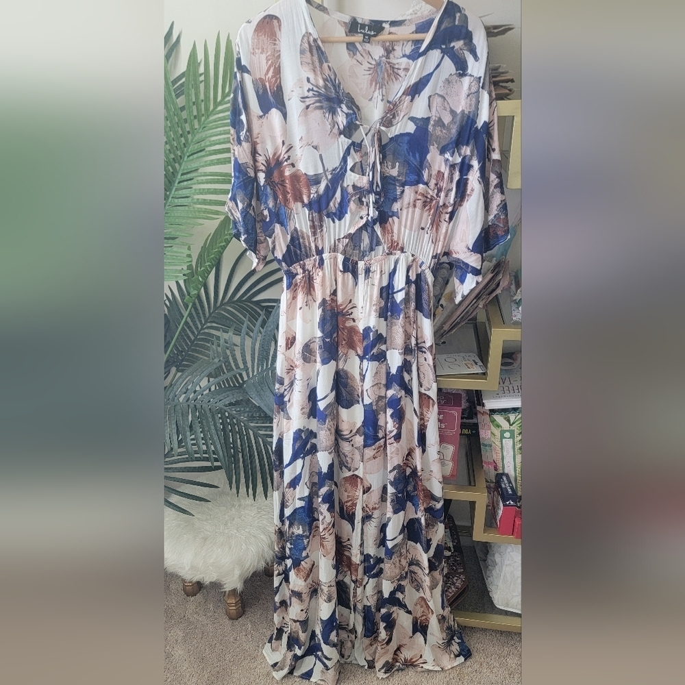Lulus Fall Floral Maxi Dress - Size Medium - Picture 2 of 6